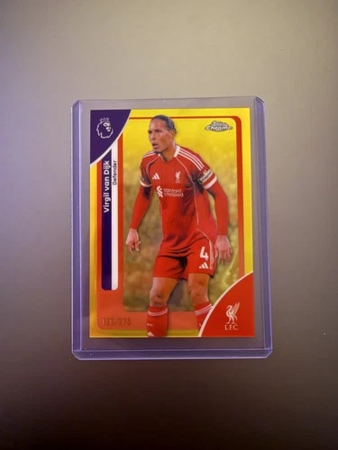 Virgil van Dijk 2026 Topps Chrome Yellow Refractor /275