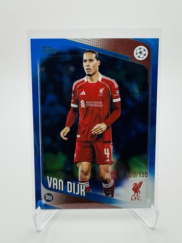 Virgil van Dijk 2025 Topps Competiciones de Clubes UEFA Lámina Azul /150