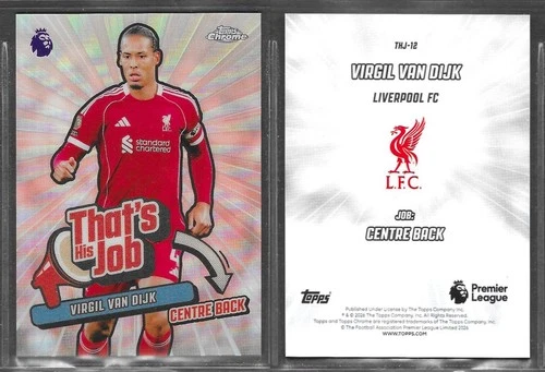 Virgil van Dijk 2026 Topps Cromo EPL THJ-12