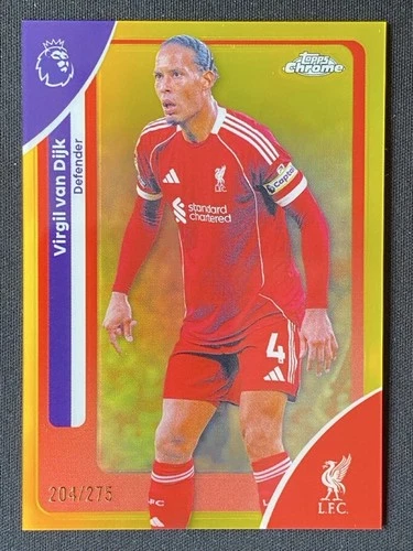 Virgil van Dijk 2026 Topps Cromo Premier League Amarilla /275