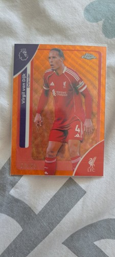 Virgil van Dijk 2026 Topps Cromo Premier League Orange Refractor /25