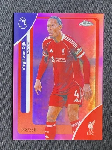 Virgil van Dijk 2025 Topps Cromo Premier League Rosa /250