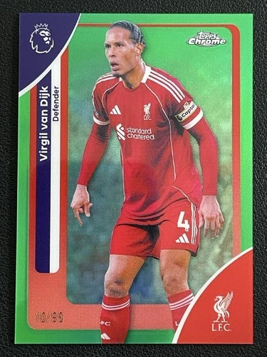 Virgil van Dijk 2025 Topps Cromo Premier League Verde /99