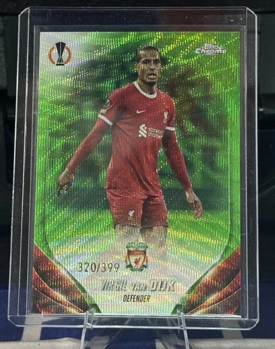 Virgil van Dijk 2023 Topps Cromo UEFA Club Green Wave Refractor /399
