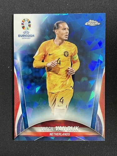 Virgil van Dijk 2024 Topps Cromo UEFA Euro Zafiro