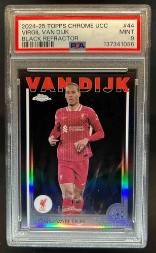 Virgil van Dijk 2024 Topps Cromo UEFA Negro Refractor /10