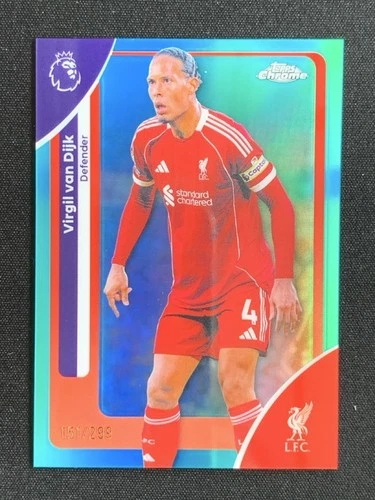 Virgil van Dijk 2026 Topps Cromo Verde Azulado /299