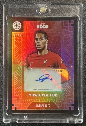 Virgil van Dijk 2022 Topps Deco Red Foil /10