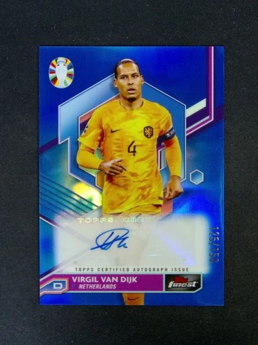 Virgil van Dijk 2023 Topps Finest Blue /150