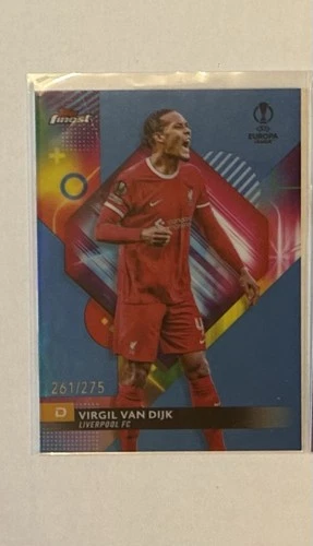 Virgil van Dijk 2023 Topps Finest Blue /250
