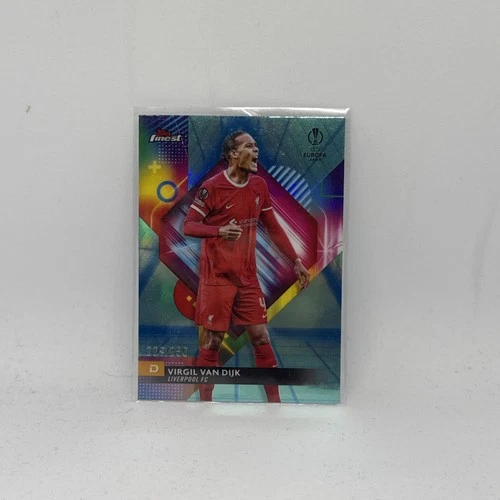 Virgil van Dijk 2023 Topps Finest Blue & Aqua