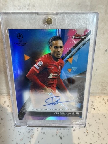 Virgil Van Dijk 2021 Topps Finest Blue Refractor /150