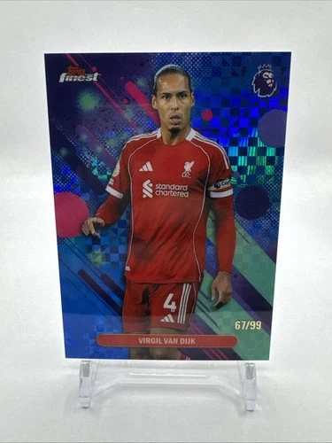 Virgil van Dijk 2025 Topps Finest Blue Refractor /99