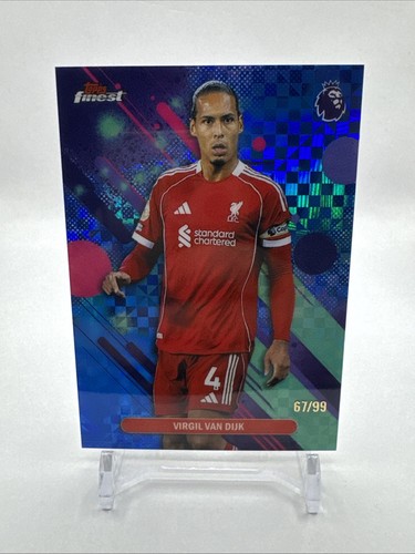 Virgil van Dijk 2026 Topps Finest Blue Refractor /99