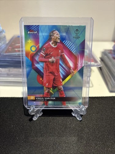 Virgil van Dijk 2024 Topps Finest Champions League Blue /250