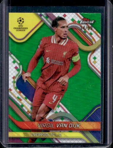 Virgil van Dijk 2024 Topps Finest Green Refractor /99