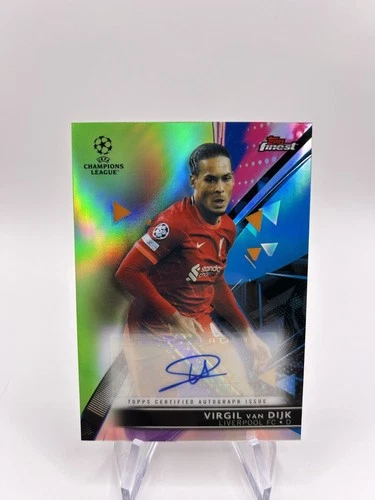 Virgil Van Dijk 2022 Topps Finest Green Refractor /99