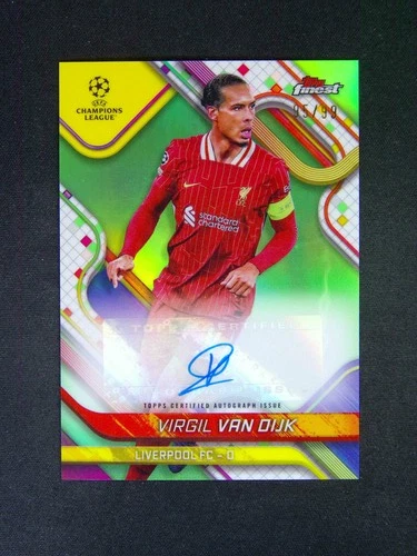 Virgil van Dijk 2024 Topps Finest Green Refractor /99