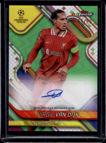 Virgil van Dijk 2024 Topps Finest Neon Verde Refractor /99