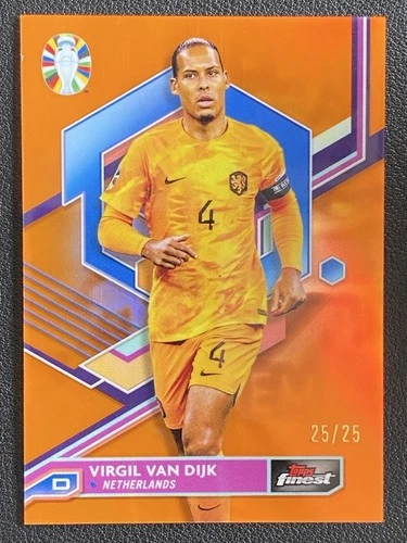 Virgil van Dijk 2023 Topps Finest Orange /25