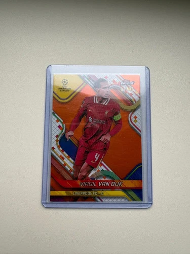 Virgil van Dijk 2024 Topps Finest Orange Refractor /25
