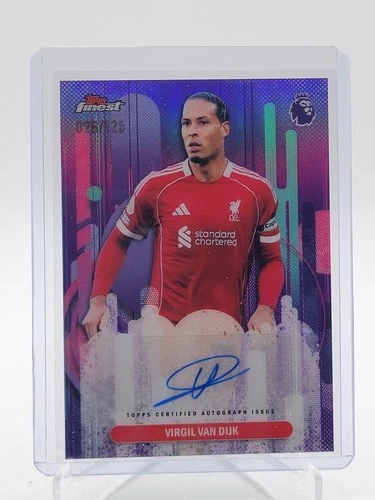 Virgil van Dijk 2025 Topps Finest Purple /125