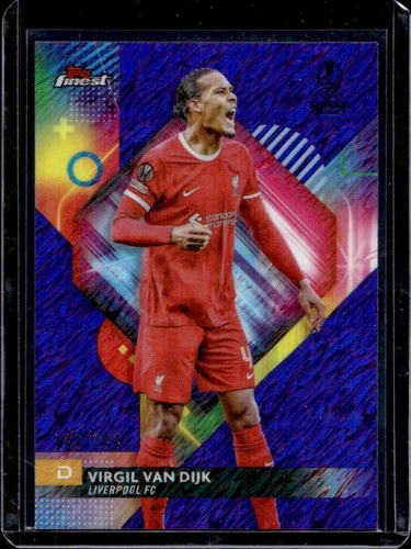 Virgil van Dijk 2023 Panini Finest Purple Shimmer Refractor /199