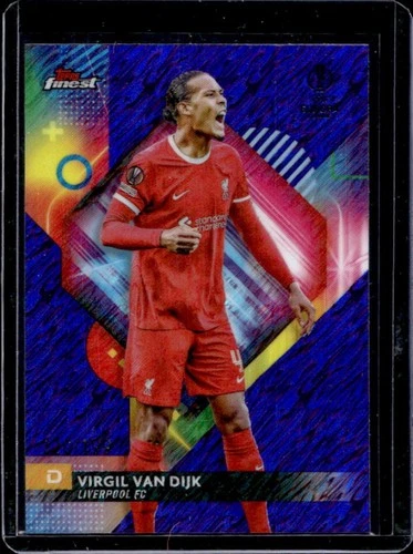 Virgil van Dijk 2024 Panini Finest Purple Shimmer Refractor /199