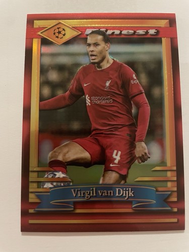 Virgil van Dijk 2022 Topps Finest Red /5