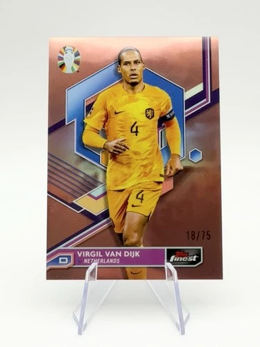 Virgil van Dijk 2024 Topps Finest Rose Gold /75