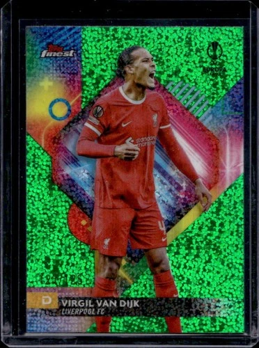 Virgil van Dijk 2023 Panini Finest Speckle Green Refractor /125