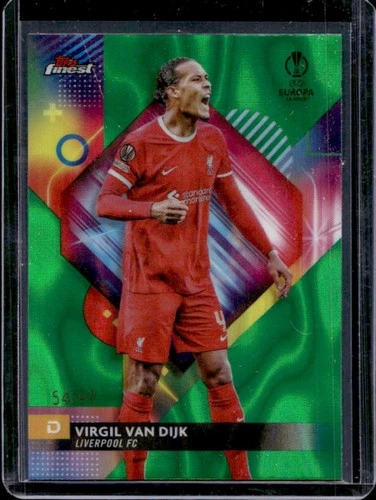 Virgil van Dijk 2023 Topps Finest UEFA Green Lava /99