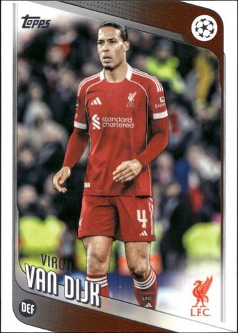 Virgil van Dijk 2025 Topps Flagship /25