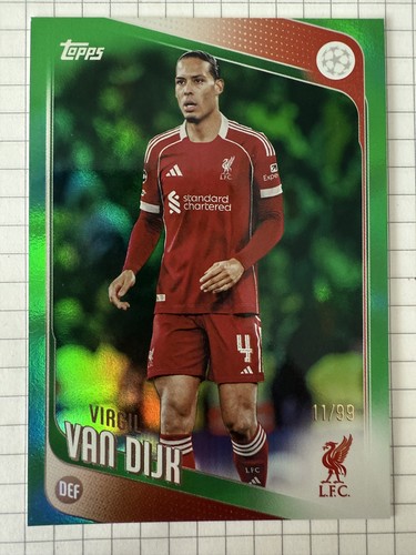 Virgil Van Dijk 2025 Topps Flagship Green /99