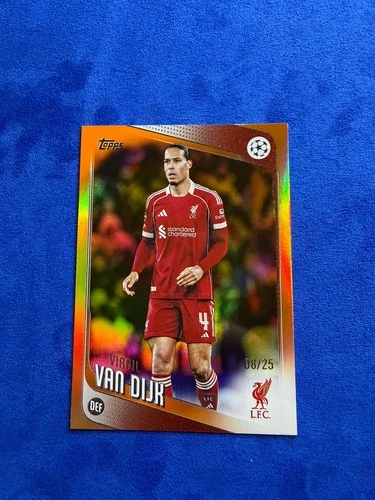 Virgil van Dijk 2025 Topps Flagship Orange /25