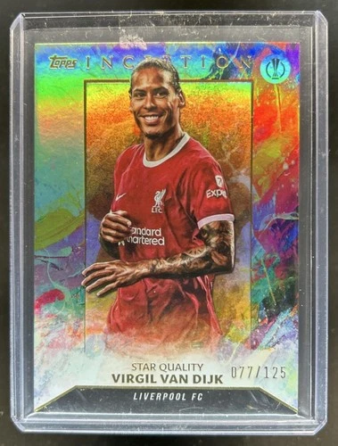 Virgil van Dijk 2023 Topps Inception UEFA Aqua Star Quality /125