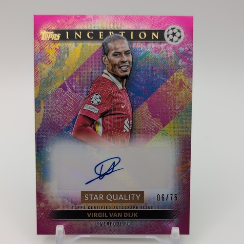 Virgil van Dijk 2024 Topps Inception UEFA Pink Star Quality /75