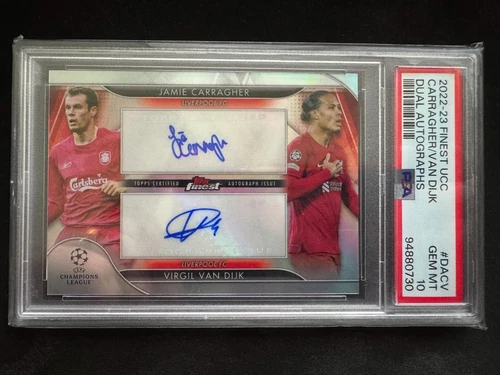 Virgil van Dijk / Jamie Carragher 2022 Topps Finest