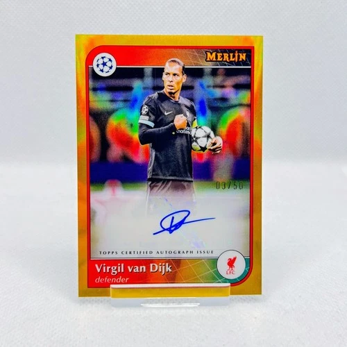 Virgil van Dijk 2024 Topps Merlin Chrome Gold /50