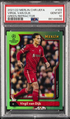 Virgil van Dijk 2021 Topps Merlin Chrome Gold /99