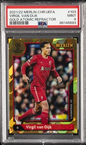 Virgil van Dijk 2021 Topps Merlin Chrome Gold Atomic /50