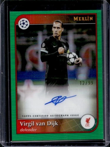 Virgil van Dijk 2024 Topps Merlin Chrome Green Refractor /99