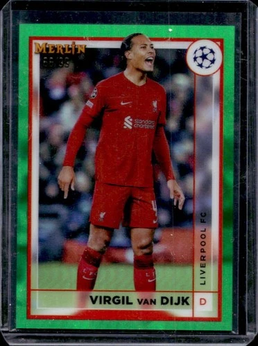 Virgil van Dijk 2022 Topps Merlin Chrome Green Refractor /99