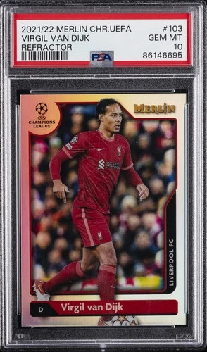 Virgil van Dijk 2021 Topps Merlin Chrome Refractor #103