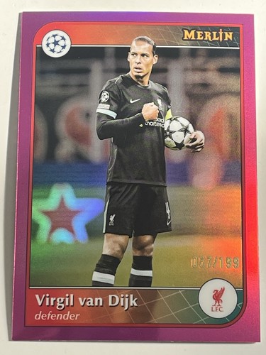 Virgil van Dijk 2024 Topps Merlin Chrome Rosa Refractor /199