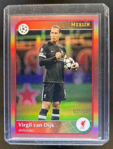 Virgil van Dijk 2024 Topps Merlin Chrome Rose Gold Refractor /250