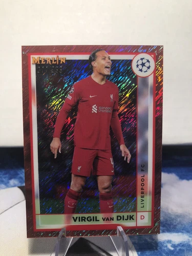 Virgil Van Dijk 2022 Topps Merlin Chrome Rose Gold Shimmer /299