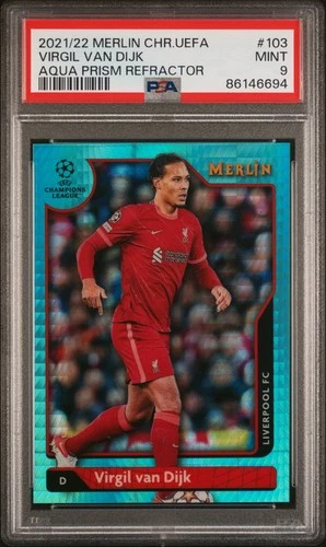 Virgil van Dijk 2021 Topps Merlin Chrome UEFA
