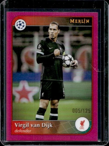 Virgil van Dijk 2024 Topps Merlin Chrome UEFA Magenta Refractor /125