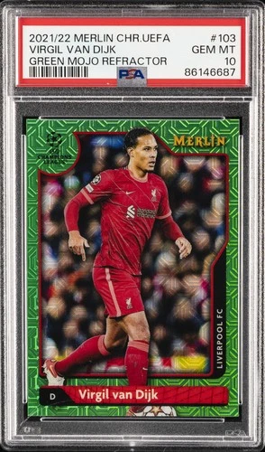 Virgil van Dijk 2021 Topps Merlin Chrome Verde Mojo /99